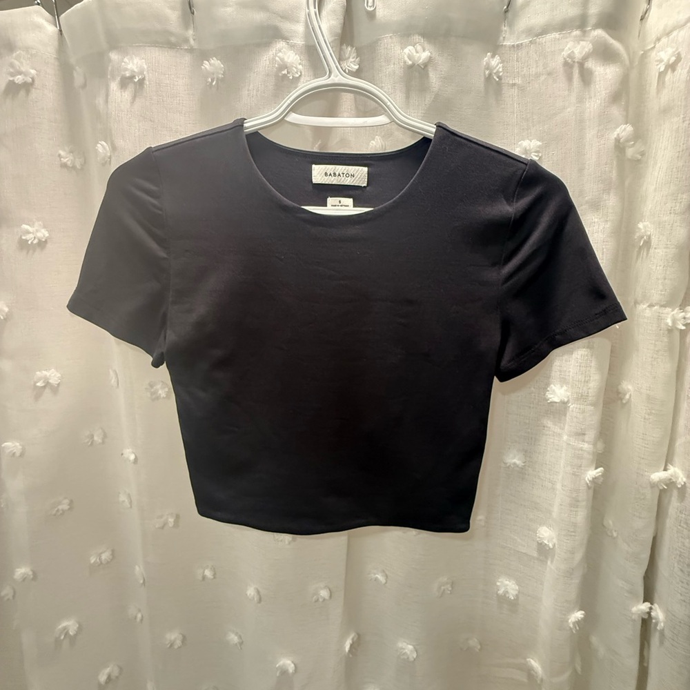 Babaton Midnight Black Crop Top